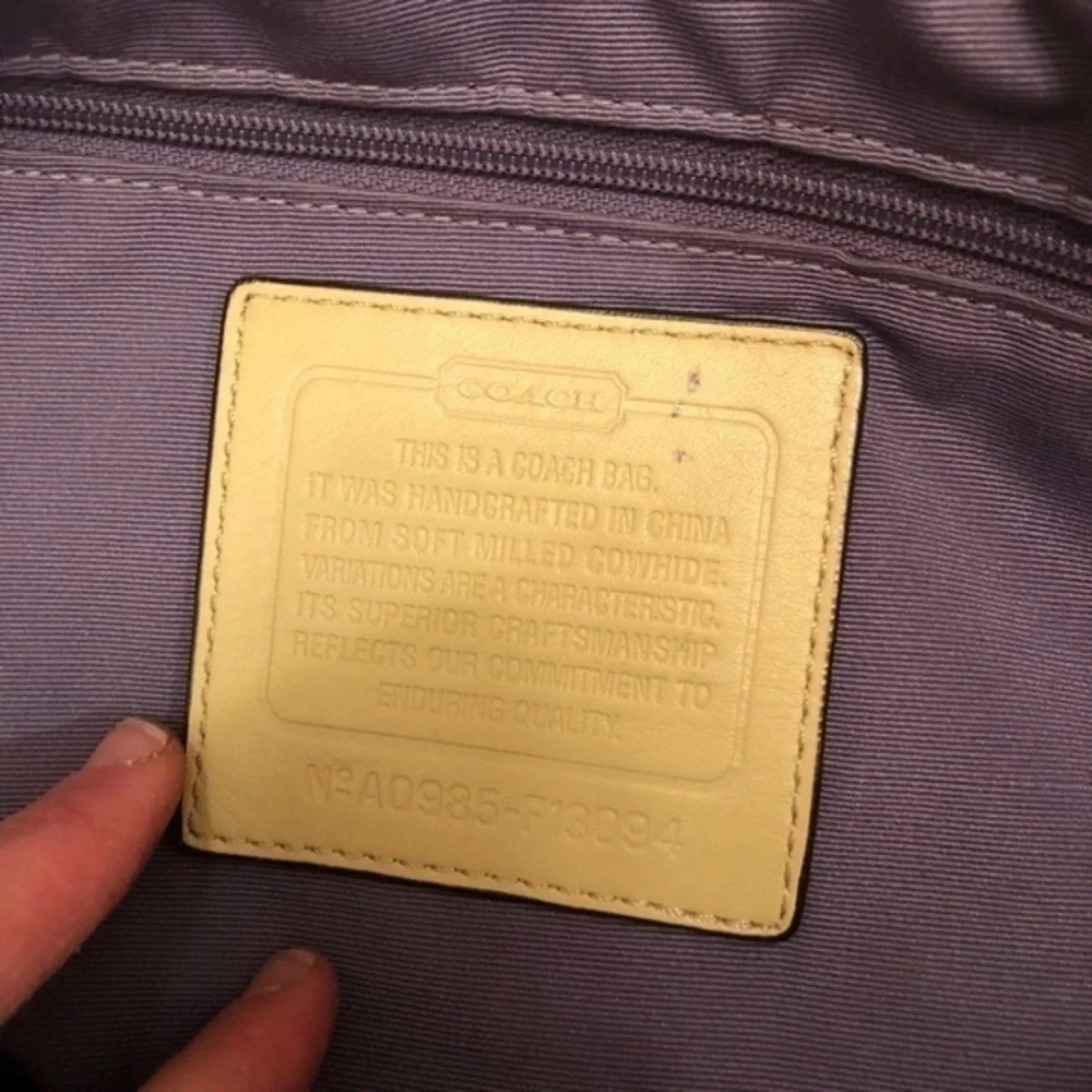 Coach pebbled leather hobo bag